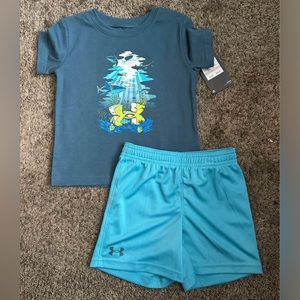 Kids 2T Under Armour Shorts and Matching Shirt Set